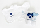 Personalized Bib and Burp Set for Twins