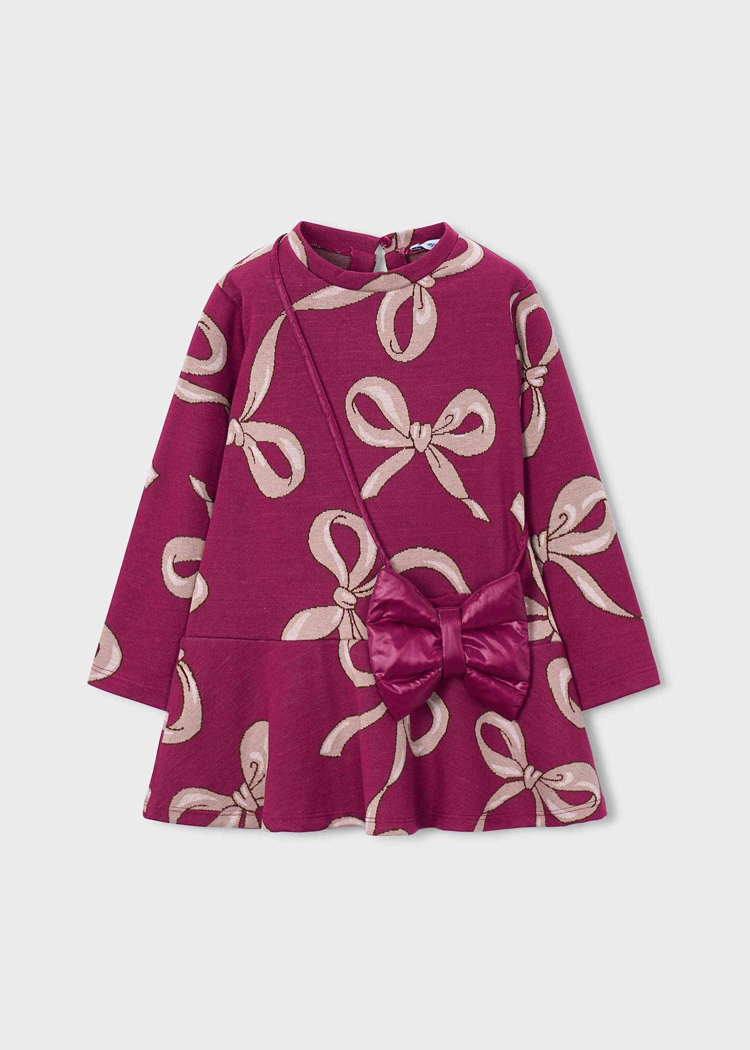 Pink Bow Dress for Toddler Girls