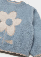 Close up of Blue Flower Sweater