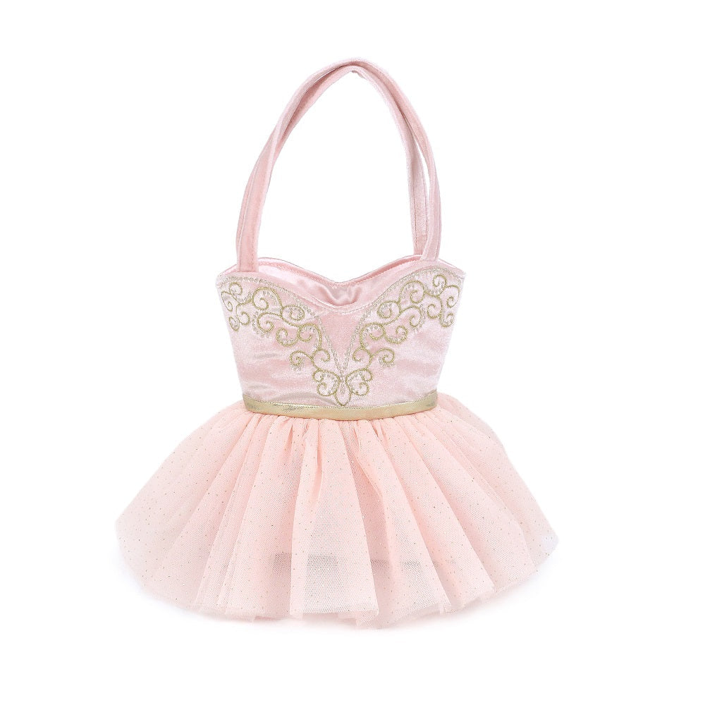 Prima Ballerina purse detail - tutu skirt and gold embellishments by Mon Ami