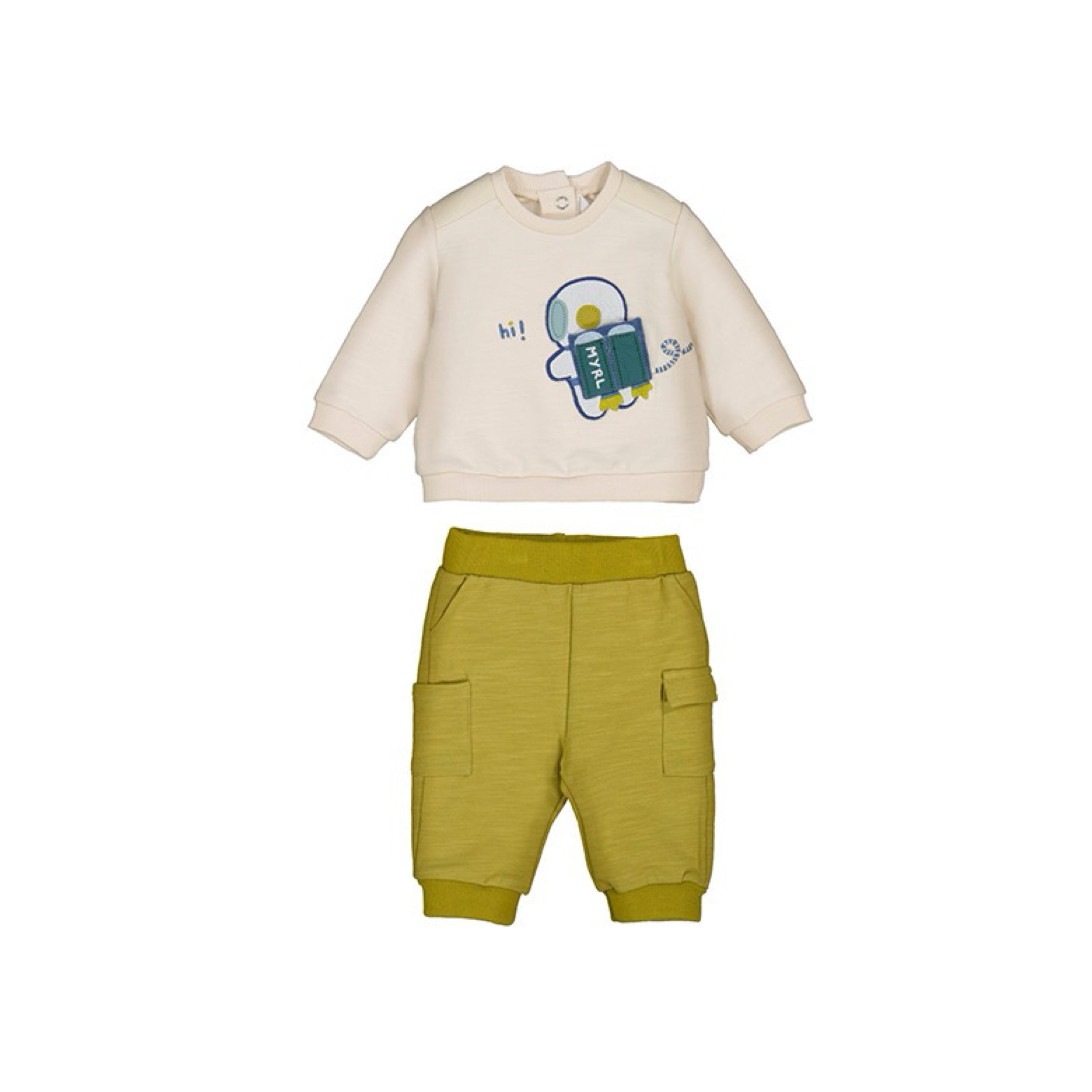 Astronaut in space jogger set by Mayoral - baby boy pullover and pants outfit