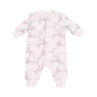 Antoinette floral romper by Angel Dear - pink floral print baseball collar