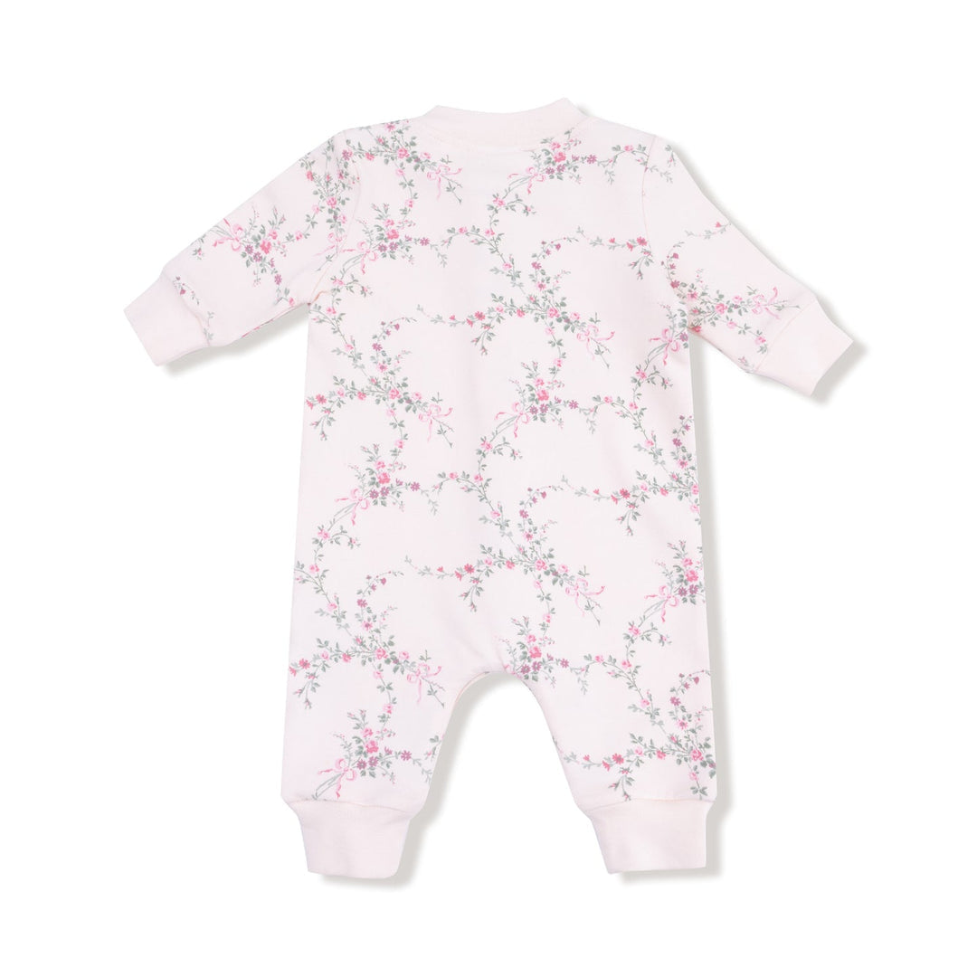 Baby girl floral French terry romper - Angel Dear Antoinette print