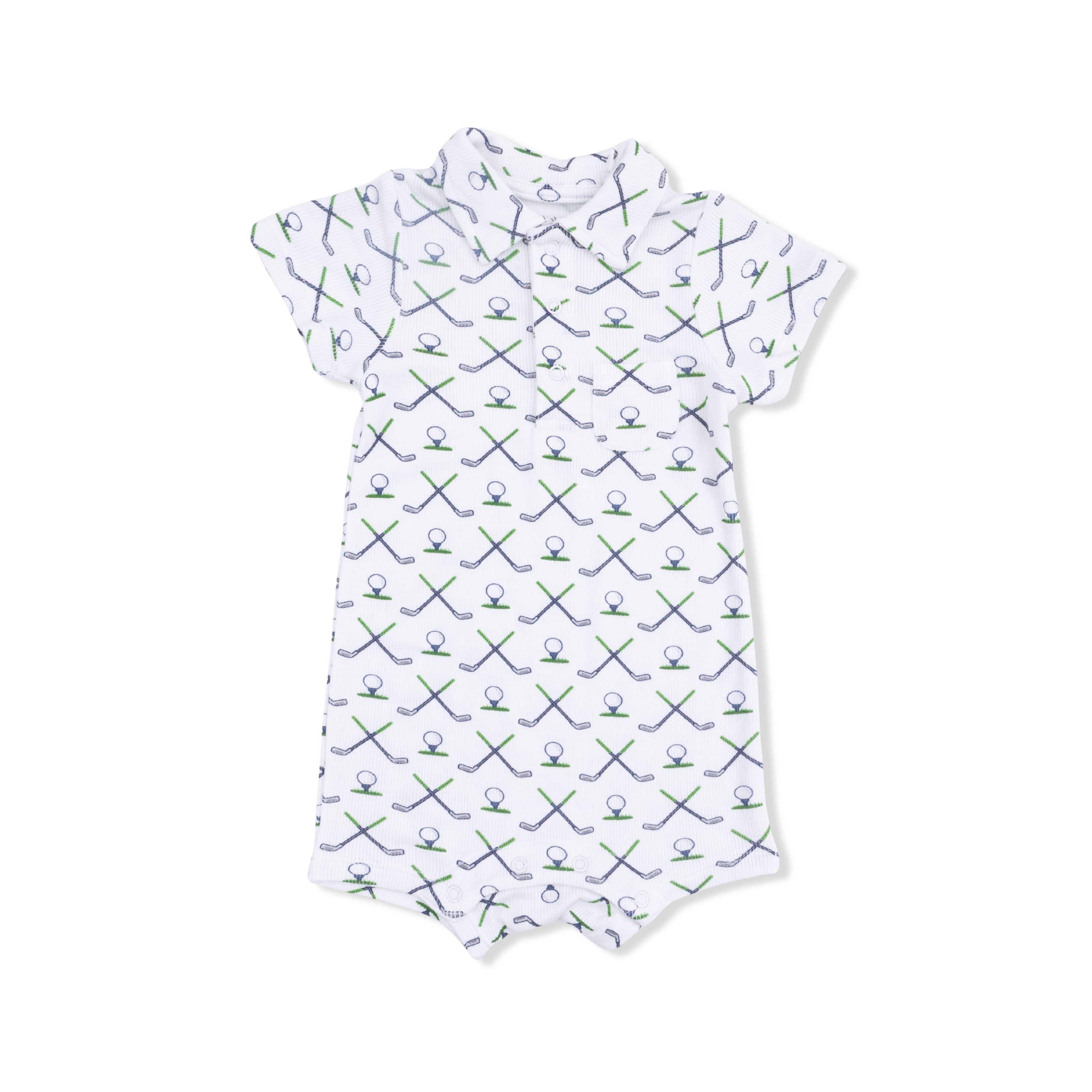 Short Golf romper for baby boys 