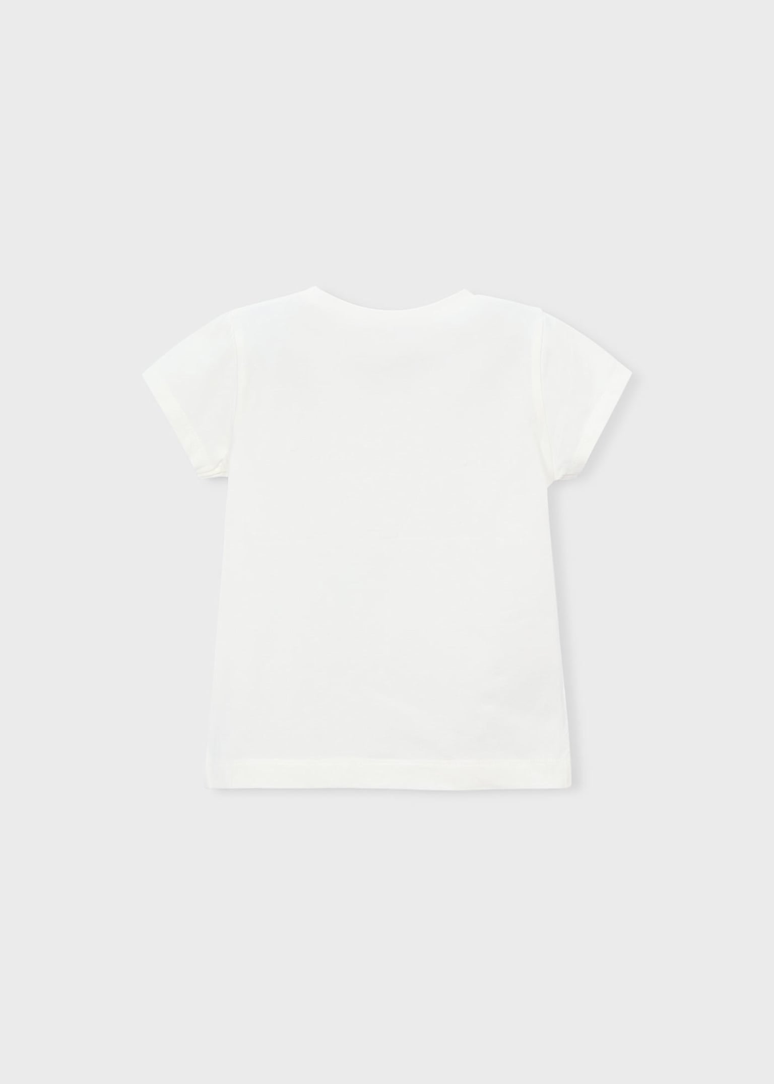 Back view of Mayoral cream cotton girls top