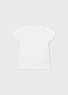 Back view of Mayoral cream cotton girls top