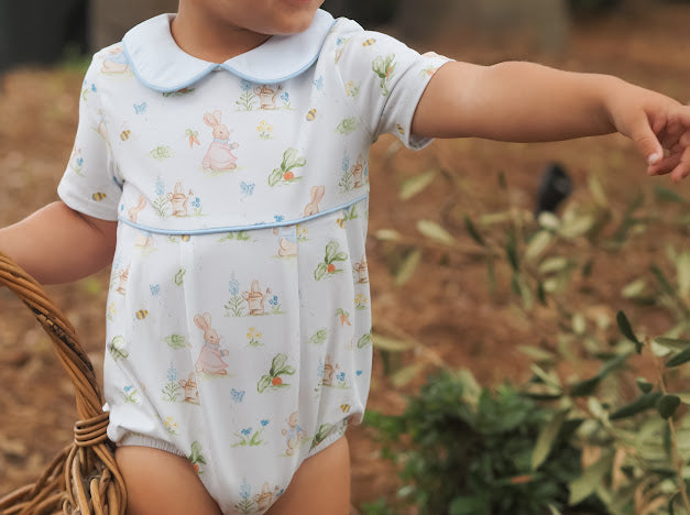 Cypress Row Baby Boys Sage Green Harvest Pumpkin Trio Radley Romper main image 1