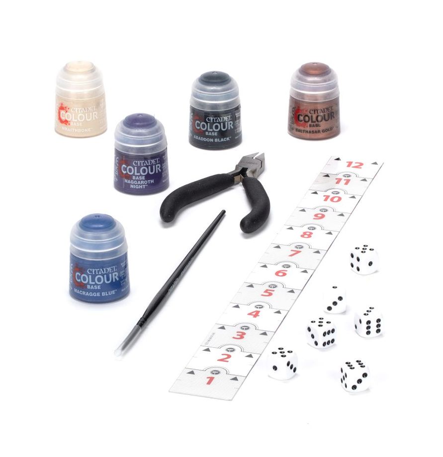 Citadel hobby tools and paints included in Warhammer starter set