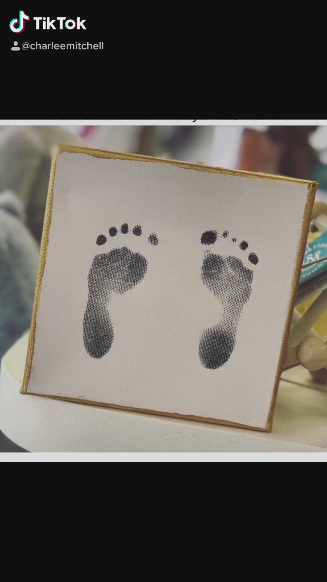 mess free footprint kit, baby keepsake, baby footprint keepsake canvas kit, baby footprint kit