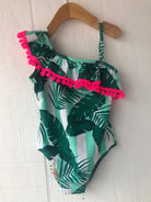 Tropical One Shoulder Swim for Toddler Girls
