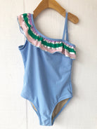 Rainbow One Shoulder Swimsuit Toddler Girls