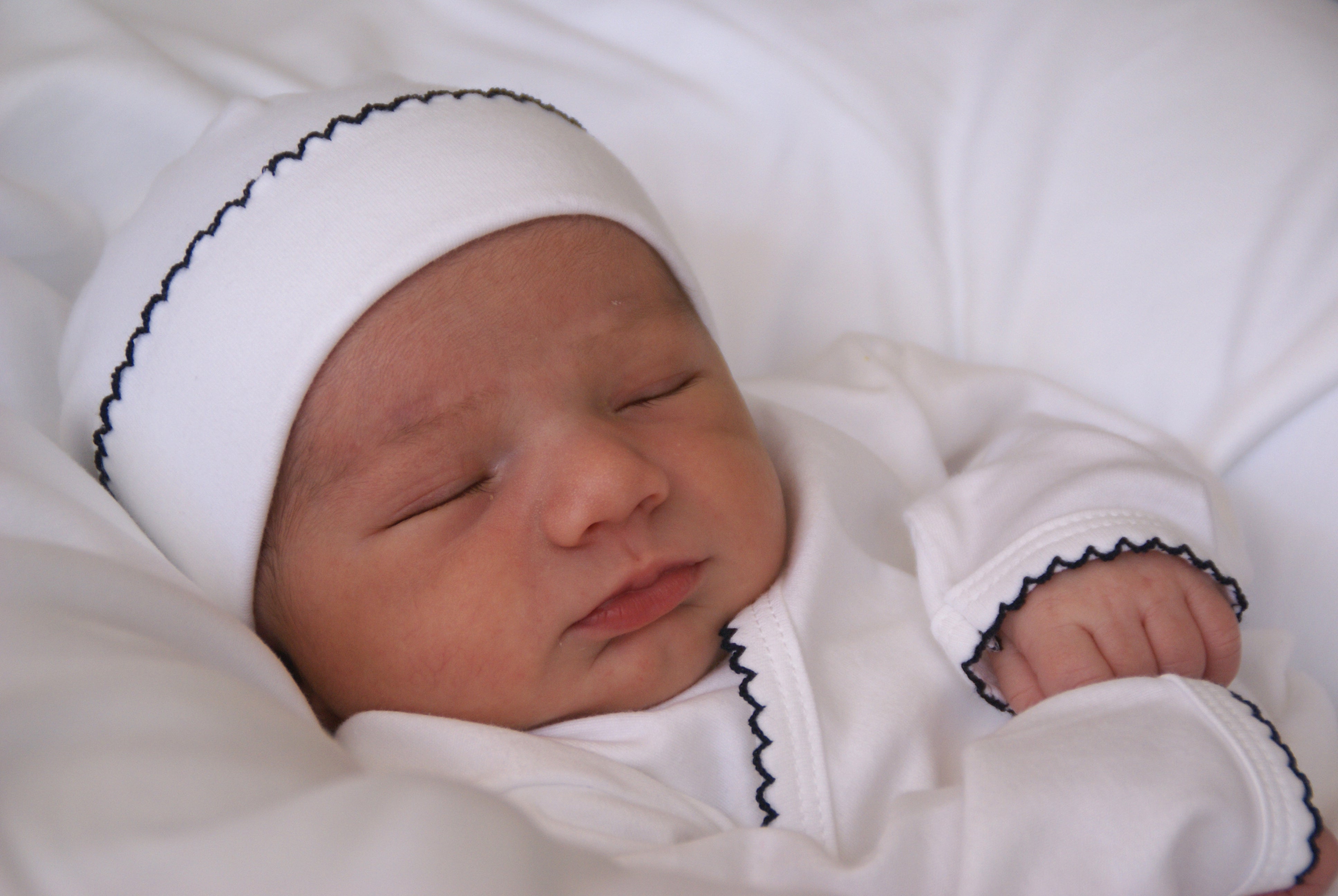 Premium personalized baby gift set - monogrammed layette in soft pima cotton