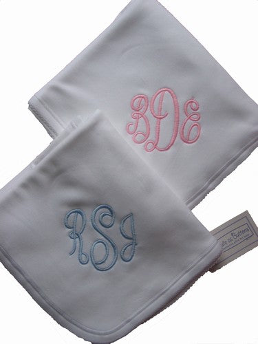 monogrammed baby blanket, personalized baby blanket, baby girl, monogram, baby gift, personalized baby gift, pima cotton baby blanket