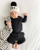 hi, baby knit beanie, baby hat, baby hospital hat