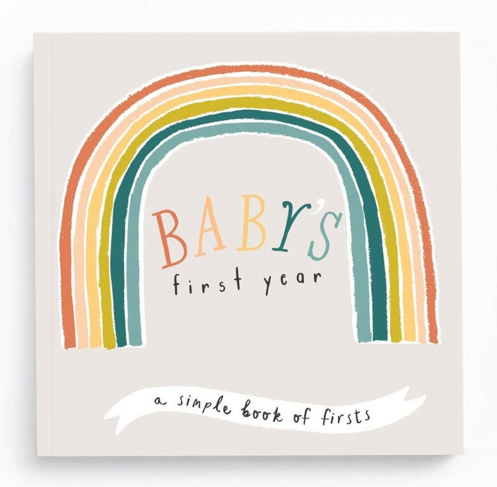 baby memory book, rainbow memory book, baby's firsts, photo book, best baby gift