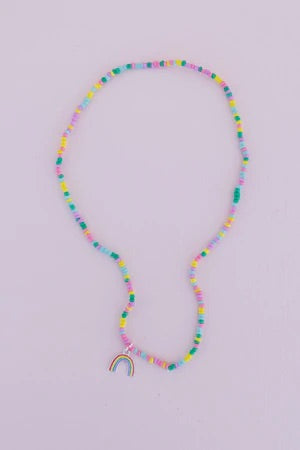 girl's jewelry, rainbow necklace, cute girl accessories