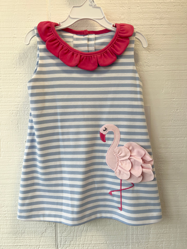 flamingo dress, zuccini kids, baby girl clothing, girl dress, classic childrens boutique