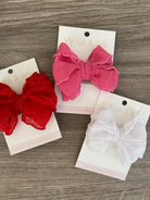 baby girl headbands, ruffle bow headbands, newborn headbands, baby headbands, bow headbands
