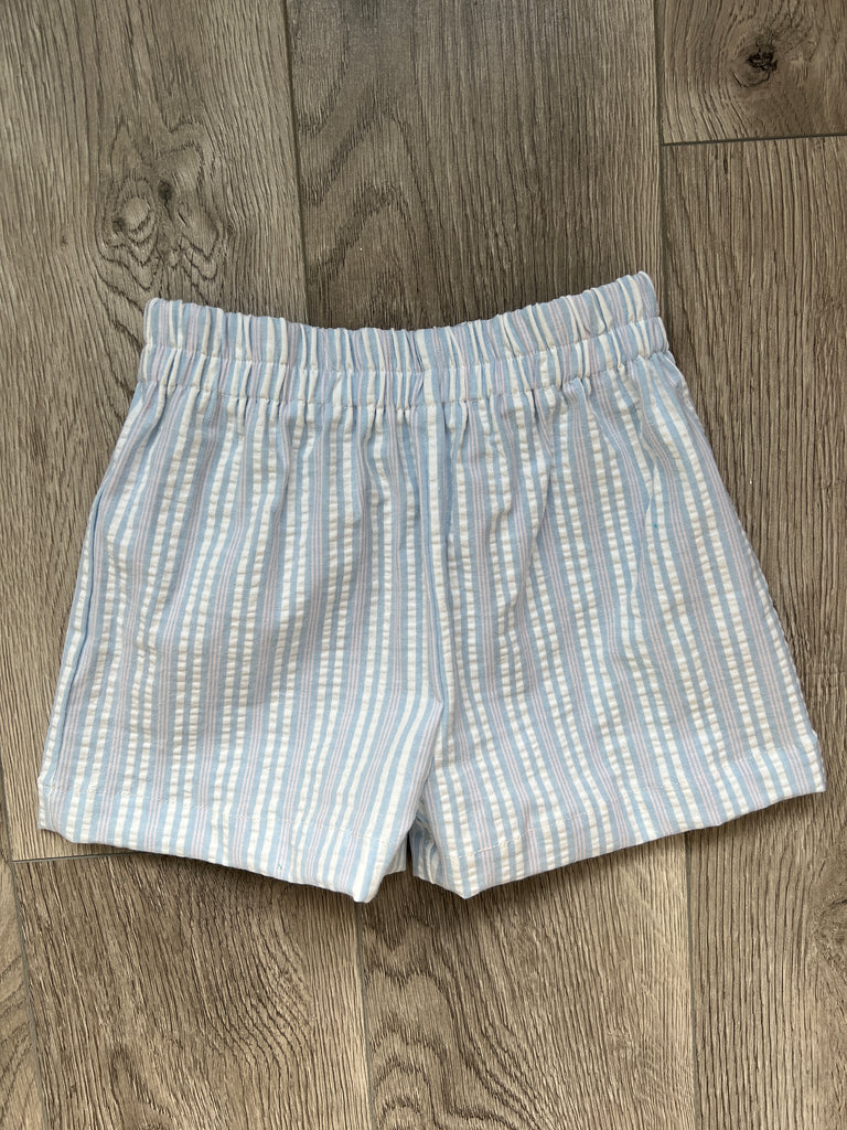 seersucker shorts, baby boy clothing, cute baby boy outfits