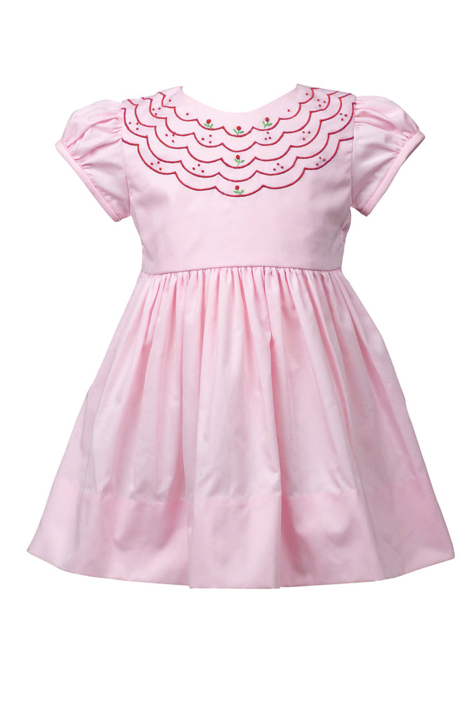 the proper peony, pink London Scallop dress, proper peony retailer, girl dress