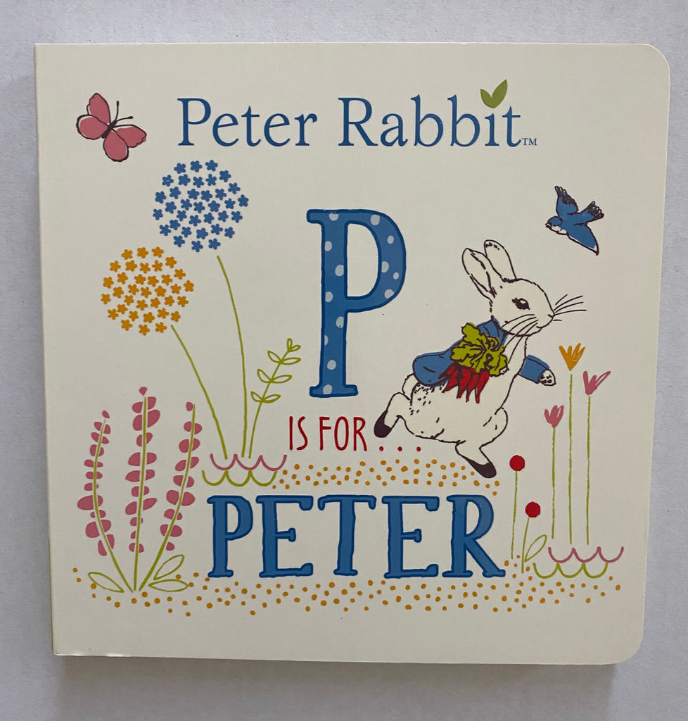 P is for Peter, board book, classic baby book, peter rabbit