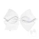 wee ones, king hair bow, no slip hair bow, white hair bow 