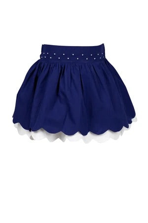Francois Dotted Skirt, the proper peony, navy skirt for girls, holiday outfit, best baby boutique, classic childrens clothing, girl clothing