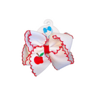 wee ones, hair bow, apple bow, back to school bow, first day of school bow