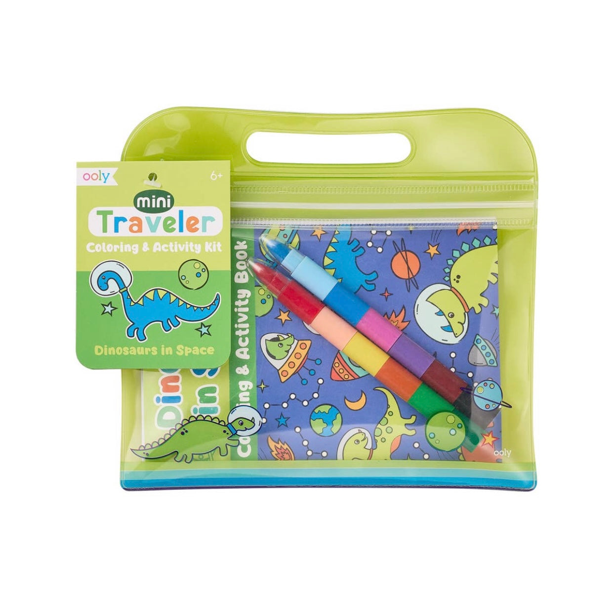 ooly, travel coloring kit, kids arts and crafts, travel activity for kids, best baby boutique, stocking stuffer, coloring book, dinosaur coloring book