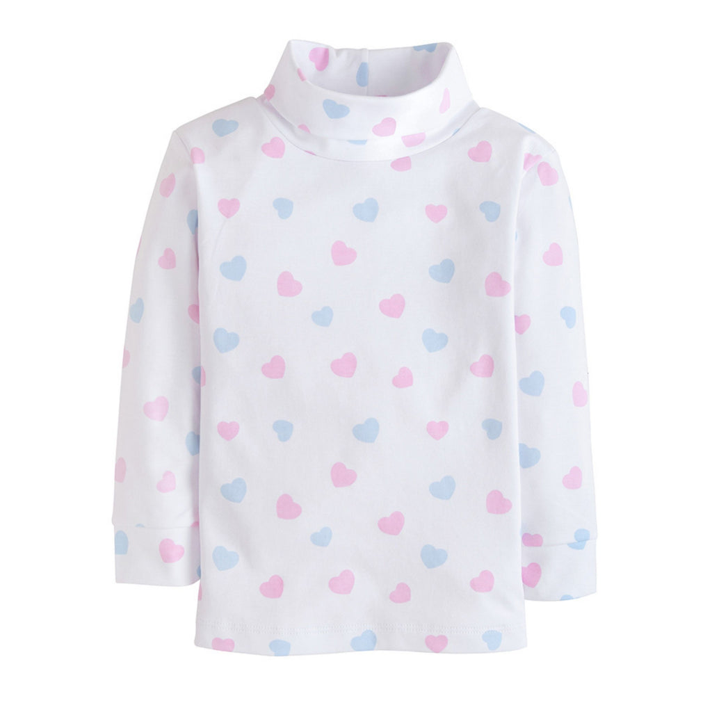 little english, heart turtleneck, baby girl clothing, classic childrens clothing, toddler girl clothing, best baby boutique, hearts turtleneck, 