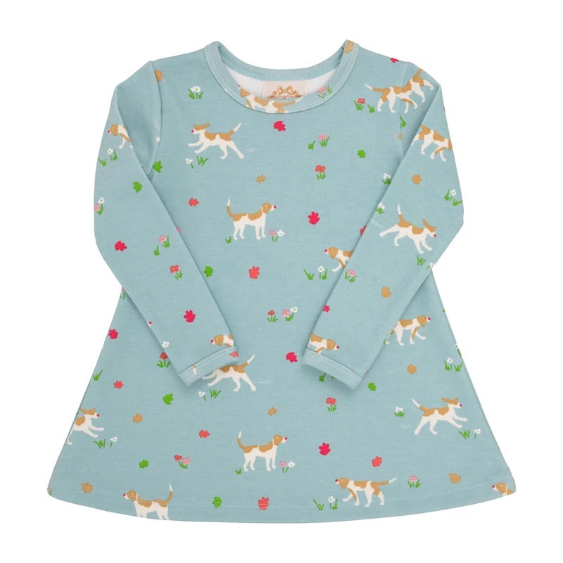 tbbc, low country hound, polly play dress, the beaufort bonnet company, best baby boutique, classic childrens clothing, girl dress, long sleeve dress for girls