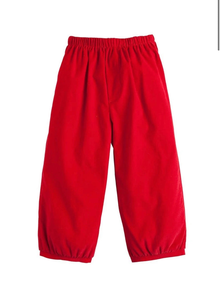 little english, banded pull on pants, red corduroy pants, baby clothing, toddler clothing, classic childrens clothing, best baby boutique, baby boutique, cute kids shop