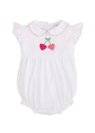 little english, cherry hearts bubble, cute baby girl clothing, classic Childrens clothibg, baby gift, adorable baby girl outfit