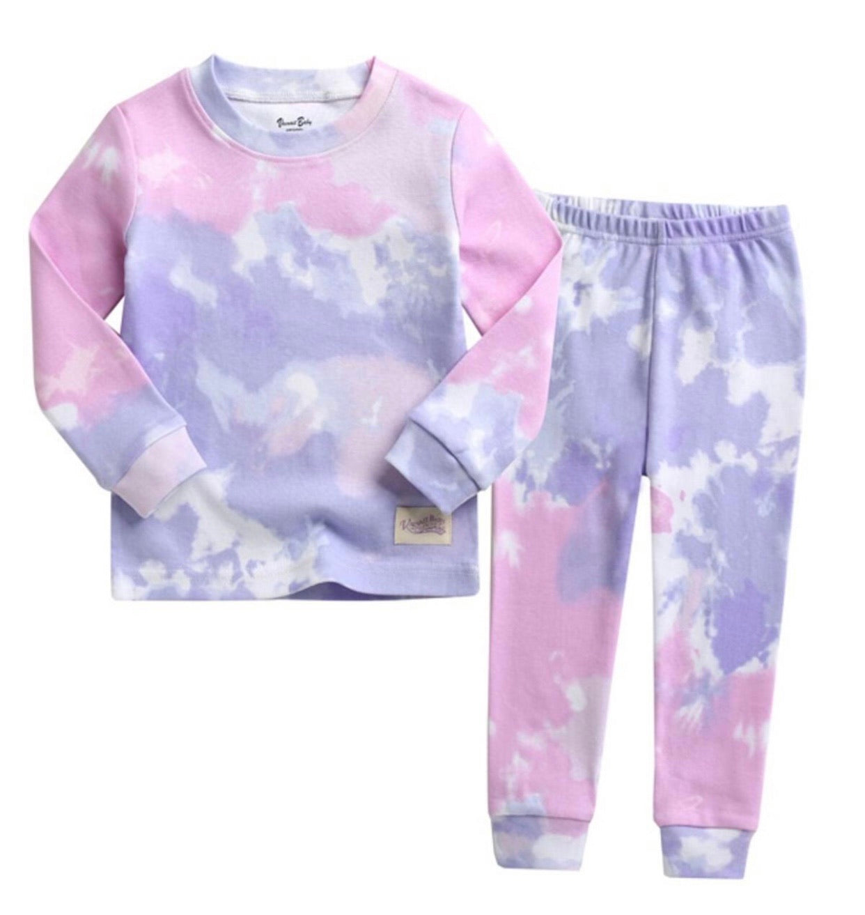 tie dye pajamas, girl pajamas, toddler girl pjs, 2 piece pajamas, easter basket, 