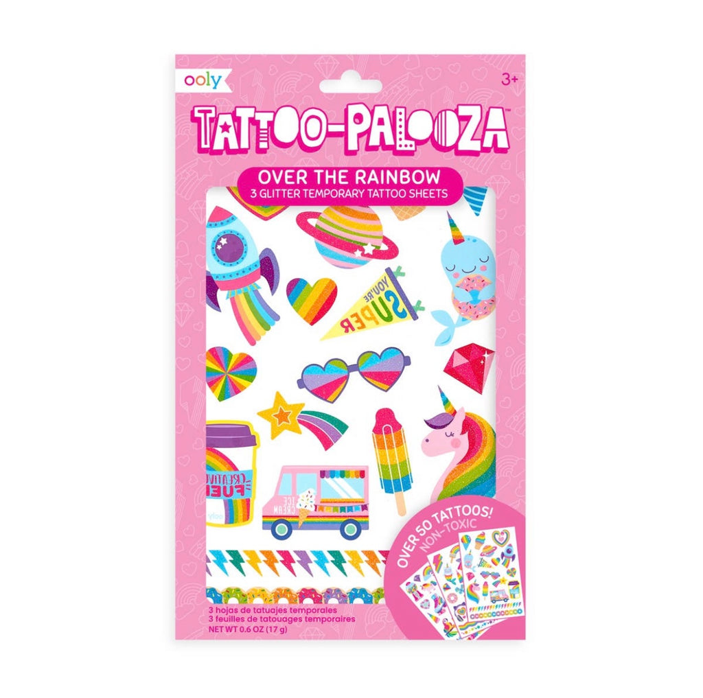 ooly, tattoo palooza, over the rainbow, temporary tattoos, best baby boutique, stocking stuffer for kids