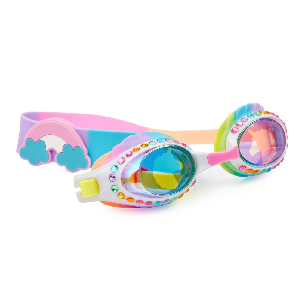 rainbow unicorn swim googles, bling goggles, kids swim, pool goggles, bling2o, girl accessories
