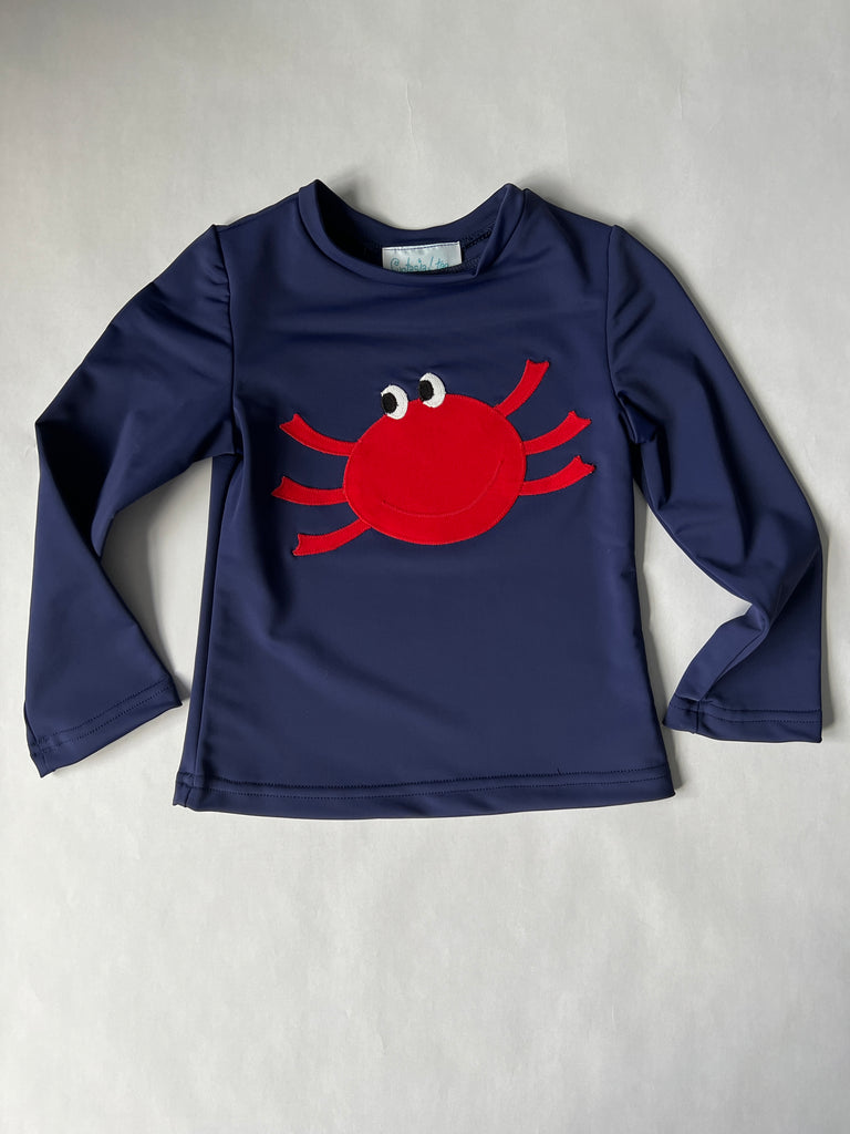 crab rashguard, boy swimwear, cute boy swim, boy rashguard