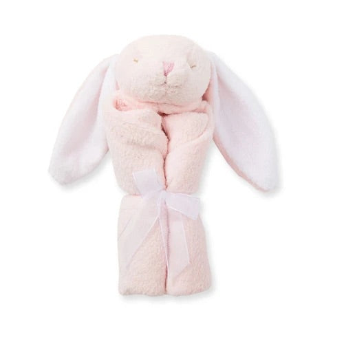 angel dear, security blanket, pink bunny lovie, baby girl gift, newborn gift, newborn lovie