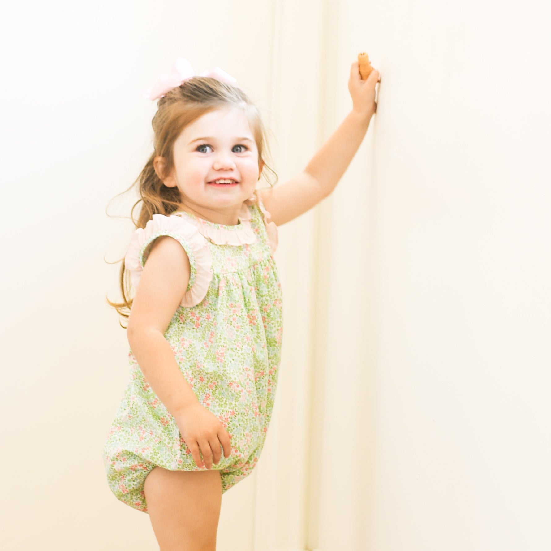 james and lottie, floral rosie bubble, cute baby girl clothes, adorable baby girl clothing, baby gift, classic girl looks