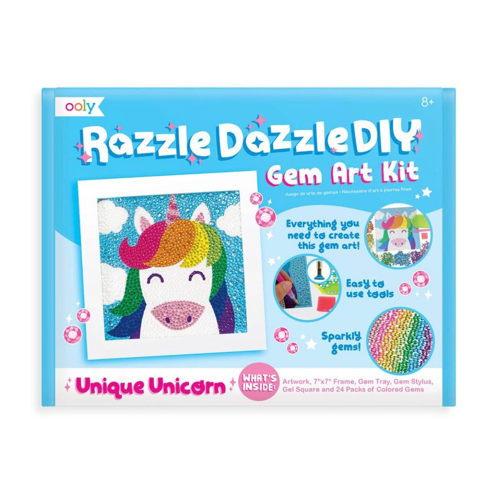ooly, razzle dazzle gem kit, uniquely unicorn gem kit, great gift ideas for kids, arts and crafts for kids, best baby boutique