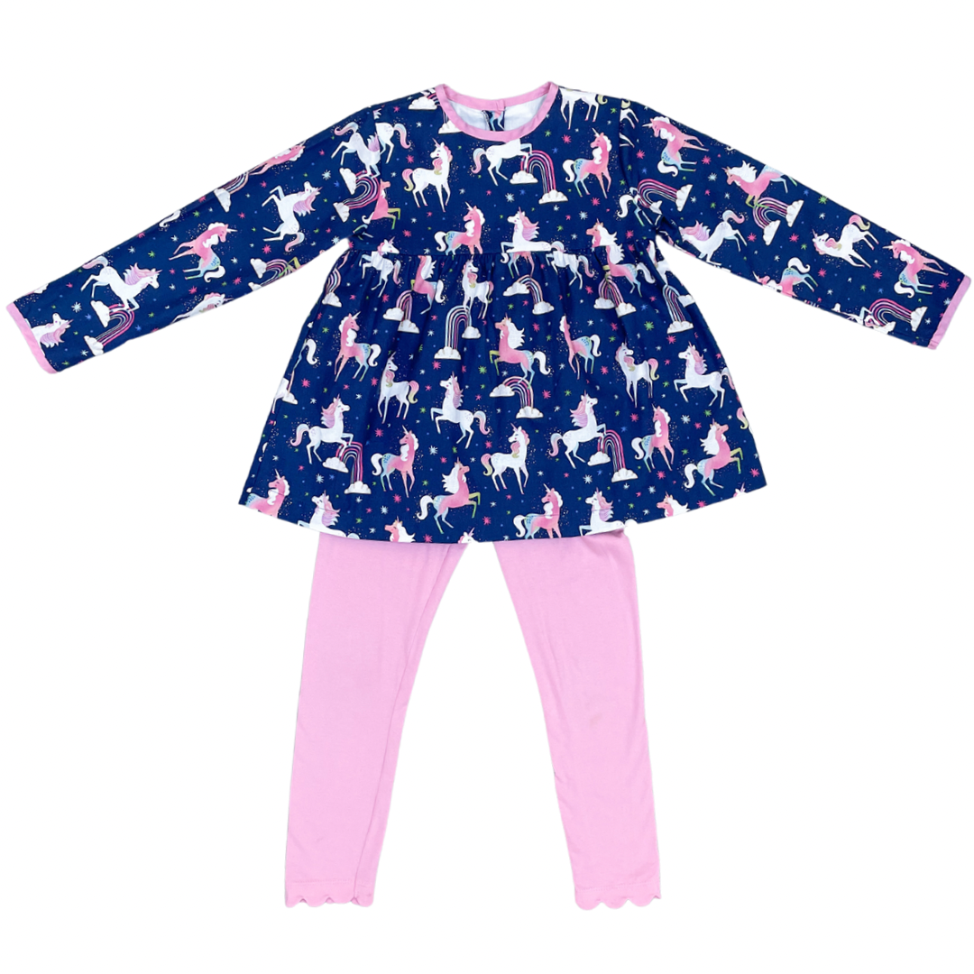 james and lottie, greta unicorn legging set
