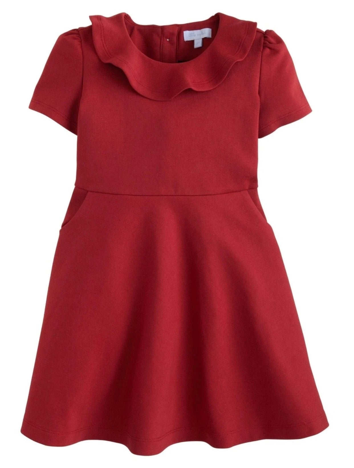 little english, joy dress, crimson dress, red dress for girls, christmas dress for girls, classic childrens clothing, best baby boutique, christmas outfit for girls