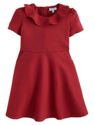 little english, joy dress, crimson dress, red dress for girls, christmas dress for girls, classic childrens clothing, best baby boutique, christmas outfit for girls