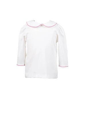 proper peony, white knot 3/4 shirt, shirt for hazel jumper, proper peony retailer, best baby boutique, classic childrens clothing