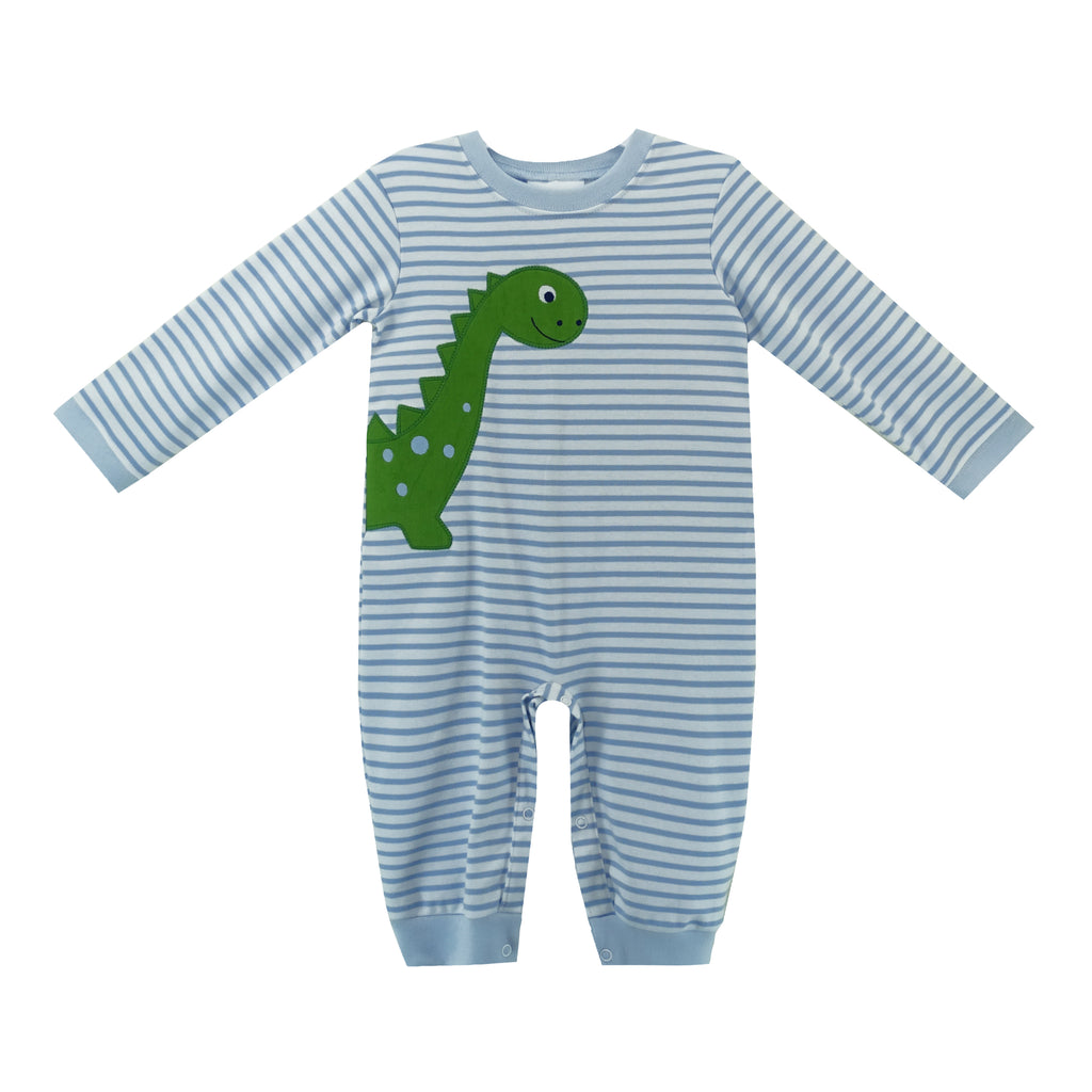 dinosaur applique romper, baby boy clothing, toddler boy clothing, dinosaur outfit for boy, best baby boutique, zucchini kids