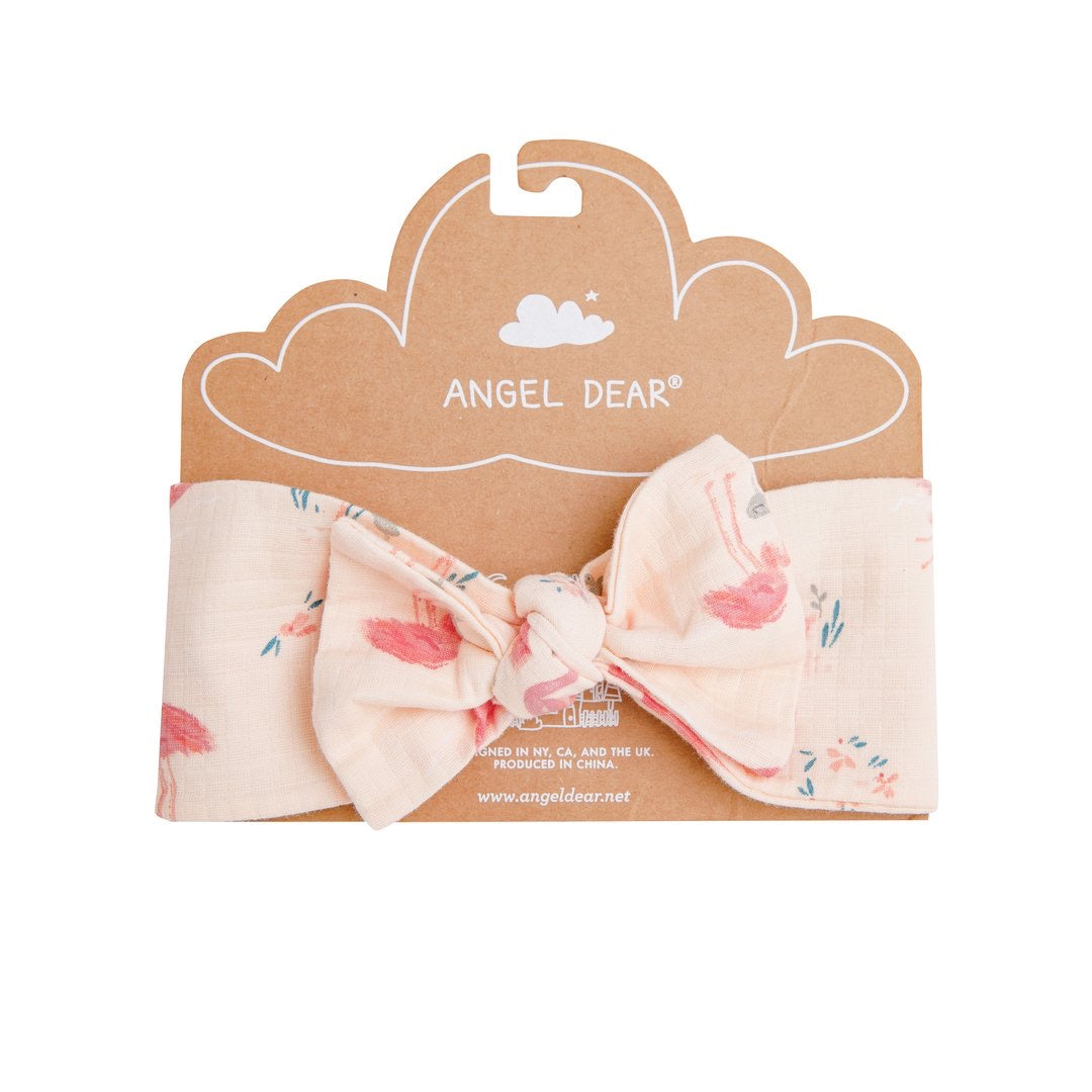 baby girl headband, baby girl bow headband, newborn headband, flamingo headband, baby bow, 