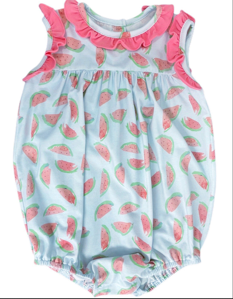james and lottie, rosie watermelon knit bubble, baby girl clothing