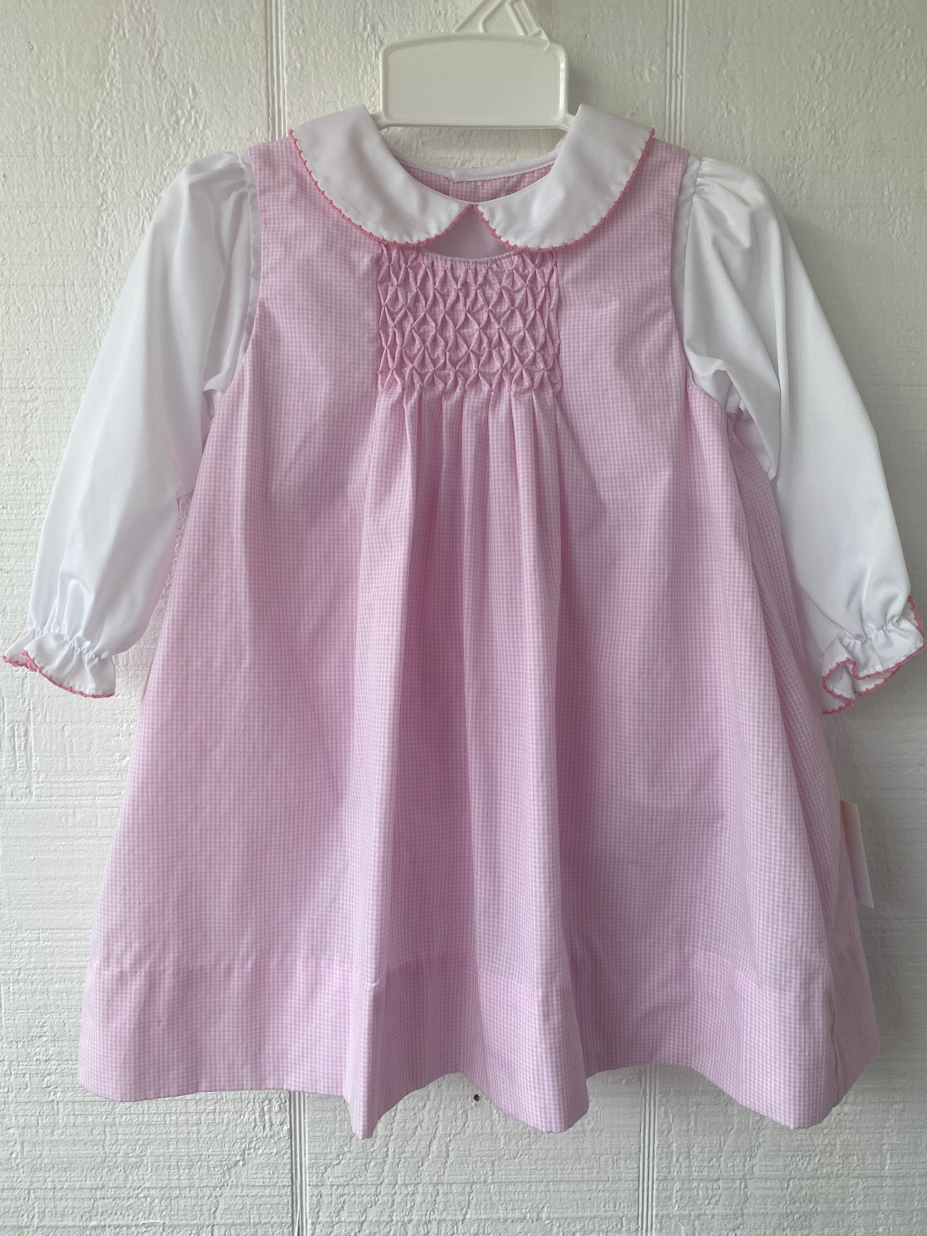 Pink Smocked Gingham Dress and Bloomer Set 18M Pink Smocked Gingham Dress and Bloomer Set 18M