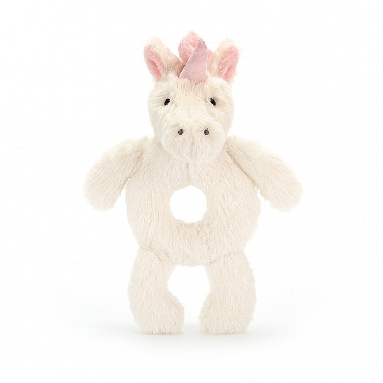 Jellycat, unicorn ring rattle, Jellycat retailer, baby ring rattle, unicorn rattle