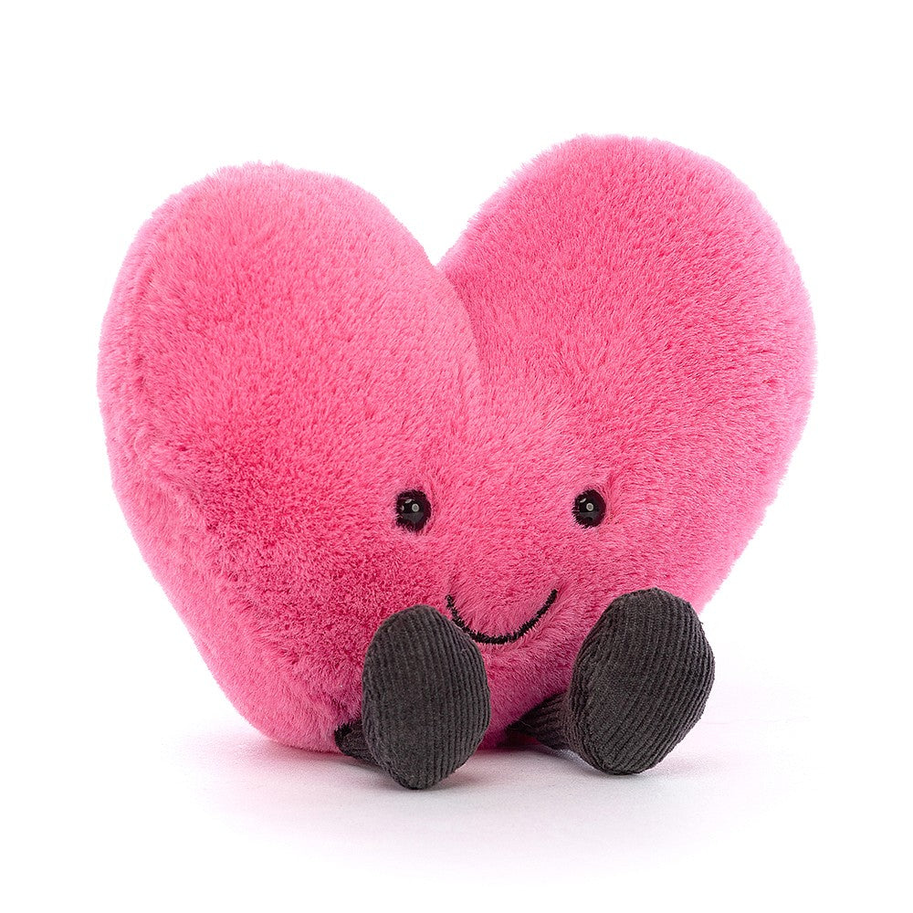 jellycat, amuseable hot pink heart, heart plush toy, baby gift, first valentines, jellycat retailer